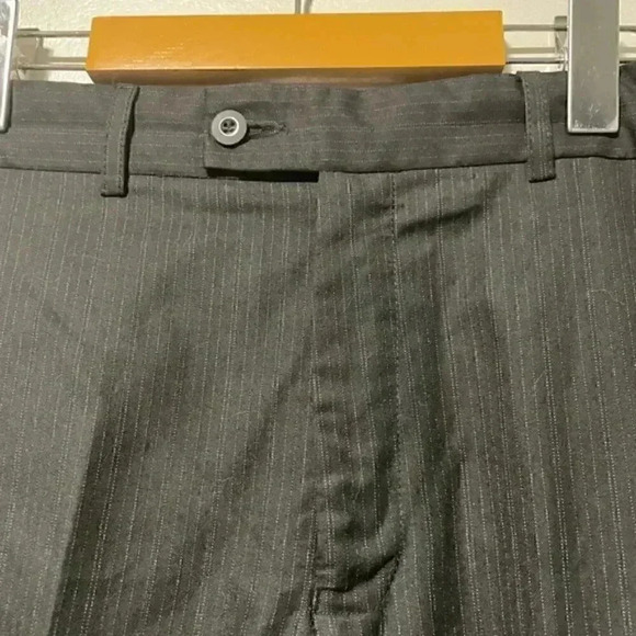Max Black Striped Dress Pants, Size 32 - Picture 2 of 8